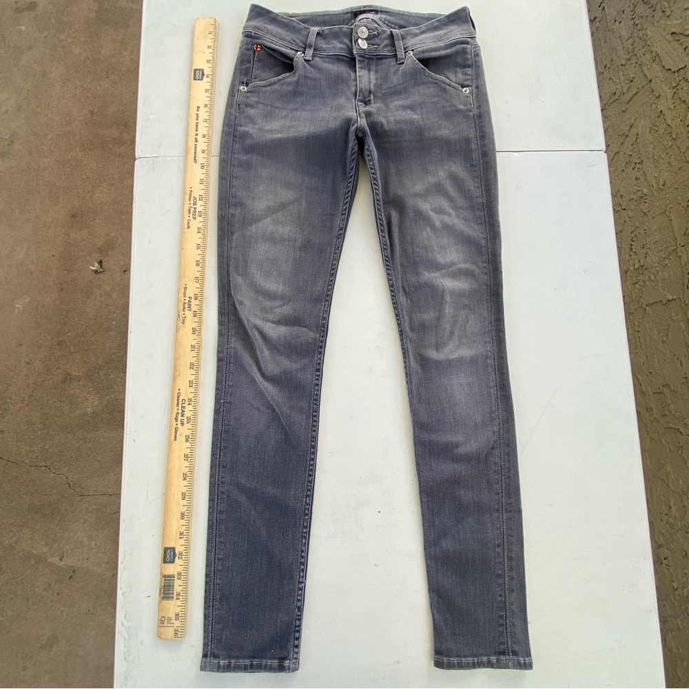 Collin flap Skinny Jeans Size 27 Black Faded Stretch Denim Minimalist Clean Look